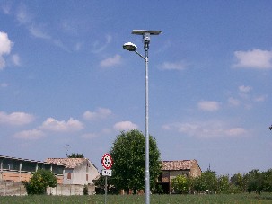 Punto luce fotovoltaico Guastalla Via Viazzolo Lungo Guastalla